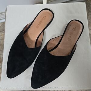 Madewell Remi Mule Black Suede Size 7